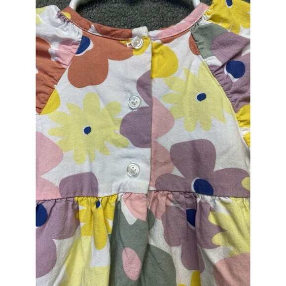 Wonder Nation Baby Girls Floral Multicolored Balloon Sleeve Dress Size 12 Months - Picture 4 of 7